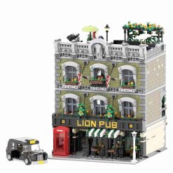 JieStar 89107 Lion Pub Modular Street View Building Blocks