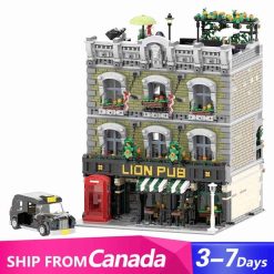 JieStar 89107 Lion Pub Modular Street View Building Blocks