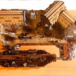 Lord of the Rings Hobbit Harlond Port Harbor MOC-65405 UCS With Pirate Ship 2882Pcs Modular Building Blocks Kids Toy Lord of the Rings Hobbit Harlond Port Harbor MOC-65405 UCS Pirate Ship Building Blocks Kids Toy