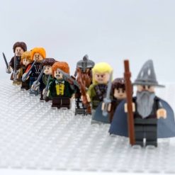 Lord of the Rings Hobbit The Fellowship of the Ring 9Pcs Brick Figures Set With Weapon Accessories Lord of the Rings Hobbit The Fellowship of the Ring Minifigures