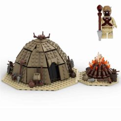 Star-Wars-Tusken-Raider-Urtya-Tent-Campfire-MOC-97196-Building-Blocks-C7770