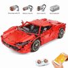 Mould King 13048 Red Ferrari 488 Technic Super Car with RC MOC-1767 Building Blocks