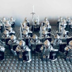 Lord Of The Rings Hobbit Gondor Heavy Army Battalion 75 Brick Figures Free Horses Kids Toy Gift Lord Of The Rings Hobbit Gondor Heavy Army Battalion Minifigures Rings of Power Kids Toy