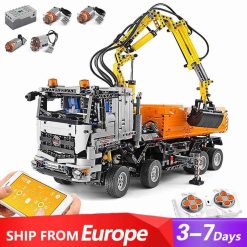 Mould King 19007 Pneumatic Truck Mercedes Benz Motorized Technic Building Blocks Kids Toys