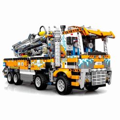 Mould King 19014 Pneumatic Concrete Pump Truck Technic Gear Control Building Blocks