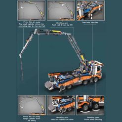 Mould King 19014 Pneumatic Concrete Pump Truck Technic Gear Control 2098Pcs Building Blocks Bricks Kids Toy Mould King 19014 Pneumatic Concrete Pump Truck Technic Gear Control Building Blocks