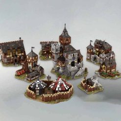 Medieval City MOC-115132 Castle Expansion Architecture Townhall 15956Pcs Modular Building Blocks Kids Toy Medieval City MOC-115132 Castle Expansion Architecture Townhall Modular Building Blocks Bricks