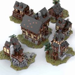 Medieval City MOC-49624 Village Expansion Architecture Townhall 15191Pcs Modular Building Blocks Kids Toy Medieval City MOC-49624 Village Expansion Architecture Townhall Modular Building Blocks Kids Toy