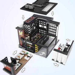 Mould King16036 Modern Cafe Coffee House Novatown City Street View with Lights 2728Pcs Modular Building Blocks Kids Toy Mould King16036 Modern Cafe Coffee House Novatown City Street View Modular Building Blocks