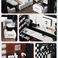 Mould King16036 Modern Cafe Coffee House Novatown City Street View with Lights 2728Pcs Modular Building Blocks Kids Toy Mould King16036 Modern Cafe Coffee House Novatown City Street View Modular Building Blocks