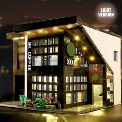 Mould King16036 Modern Cafe Coffee House Novatown City Street View with Lights 2728Pcs Modular Building Blocks Kids Toy Mould King16036 Modern Cafe Coffee House Novatown City Street View Modular Building Blocks