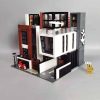 MORK 10204 Cube Brown Modern Villa Nova Town City Modular Building Blocks