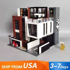 MORK 10204 Cube Brown Modern Villa Nova Town City Modular Building Blocks