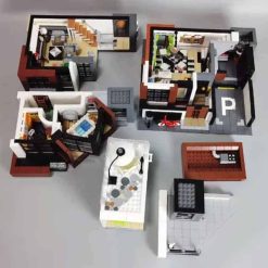 MORK 10204 Cube Brown Modern Villa Nova Town City Street View 3591Pcs Modular Building Blocks Kids Toy MORK 10204 Cube Brown Modern Villa Nova Town City Modular Building Blocks