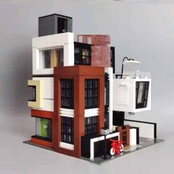 MORK 10204 Cube Brown Modern Villa Nova Town City Street View 3591Pcs Modular Building Blocks Kids Toy MORK 10204 Cube Brown Modern Villa Nova Town City Modular Building Blocks