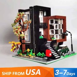 MORK 10205 Modern Villa Nova Town City Street View Modular Building Blocks Kids Toy