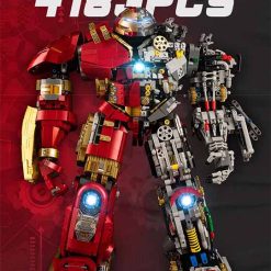 Marvel MK44 Hulkbuster Armor K-BOX K10513 Semi Mechanical with Lights 4183Pcs Building Blocks Kids Toys Marvel MK44 Hulkbuster Armor K-BOX K10513 Semi Mechanical See through Building Blocks Kids Toys
