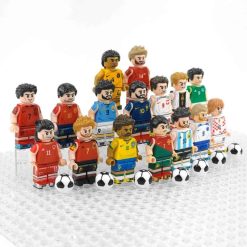 FIFA Football World Cup Soccer 16 Brick Figures Ronaldo Messi Neymar Set Collection Kids Toy Gift FIFA Football World Cup Soccer Minifigures Ronaldo Messi Neymar Kids Toy