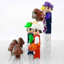 Super Mario Bros 12 Brick Figures Collection Goombas Mario Luigi Wario Kids Toy Super Mario Bros Minifigures Goombas Mario Luigi Wario Kids Toy