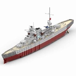 WW2 German Gneisenau 1:200 MOC-15423 Military Warship Battleship Building Blocks