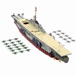 WW2 German Graf Zeppelin 1:200 MOC-34030 C8054 Military Aircraft Carrier Warship Battleship Building Blocks