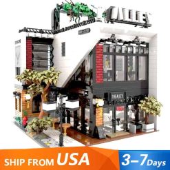 MORK 10208 The Deers Alley Milk Bar Nova Town City Street View Modular Building Blocks