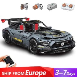 Mould King 13123 Benz AMG GTR Sports Race Car Technic With Remote Control Building Blocks Bricks