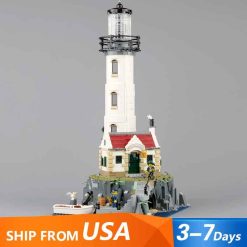 Jiestar 92882 Motorised Lighthouse 21335 Ideas Creator Icons Building Blocks Bricks Kids Toy