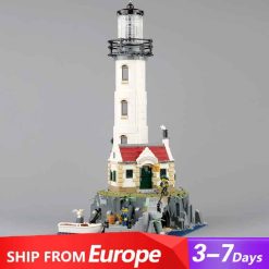 Jiestar 92882 Motorised Lighthouse 21335 Ideas Creator Icons Building Blocks Bricks Kids Toy
