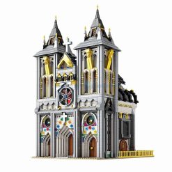 Reobrix 66027 Medieval Church European Architecture Modular Building Blocks Bricks
