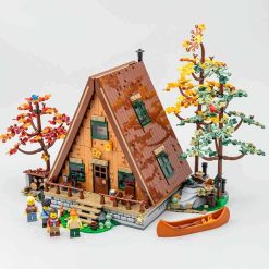 A-Frame Cabin 21338 Ideas Creator Street View Modular Building Blocks Kids Toy 67001