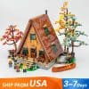 A-Frame Cabin 21338 Ideas Creator Street View Modular Building Blocks Kids Toy 67001