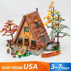 A-Frame Cabin 21338 Ideas Creator Street View Modular Building Blocks Kids Toy 67001