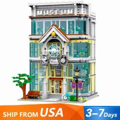 MORK 10206 Science And Technology Museum Nova Town City Street View Modular Building Blocks Kids Toy