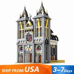 Reobrix 66027 Medieval Church European Architecture Modular Building Blocks Bricks