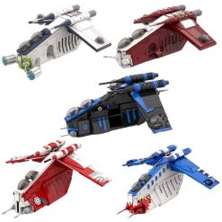 Star Wars Mandalorian Shadow Legion Republic Gunship 501st Army Coruscant Wolfpack Muunilinst MOC Building Blocks Kids Toy