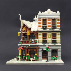 Jiestar 89143 Santa Claus Toy Shop Christmas Nova Town Street View Modular Building Blocks