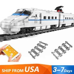Mould King 12002 CRH2 High Speed Train Bullet Train Locomotive Technic with RC Building Blocks