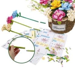 Flower Bouquet Basket Collection JAKI JK2660 Ideas Creator Botanical Plants Building Blocks Kids Toy Flower Bouquet Basket Collection JAKI JK2660 Ideas Creator Botanical Plants Building Blocks Kids Toy