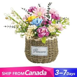 Flower Bouquet Basket Collection JAKI JK2660 Ideas Creator Botanical Plants Building Blocks Kids Toy