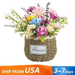 Flower Bouquet Basket Collection JAKI JK2660 Ideas Creator Botanical Plants Building Blocks Kids Toy