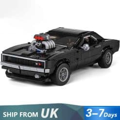 Mould King 10028 Dodge Charger Fast And The Furious Dom's Charger Technic Vintage Muscle Car Building Blocks Kids Toy