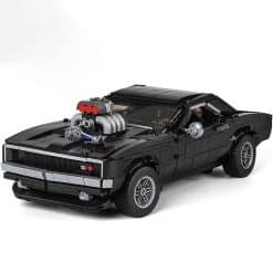 Mould King 10028 Dodge Charger Fast And The Furious Dom's Charger Technic Vintage Muscle Car Building Blocks Kids Toy