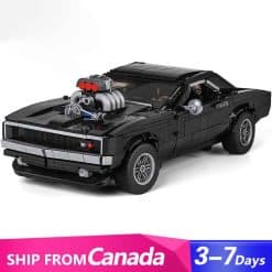 Mould King 10028 Dodge Charger Fast And The Furious Dom's Charger Technic Vintage Muscle Car Building Blocks Kids Toy
