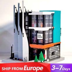 PINBAO 7702 The Office Building Boss on top Nova Town Street View Modular Building Blocks