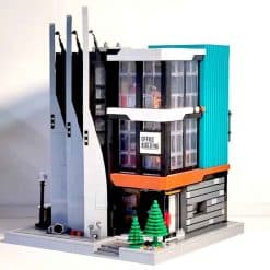 PINBAO 7702 The Office Building Boss on top Nova Town Street View Modular Building Blocks