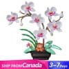 White Orchid Flower JAKI JK29012 Phalaenopsis Ideas Creator Botanical Building Blocks Kids Toy
