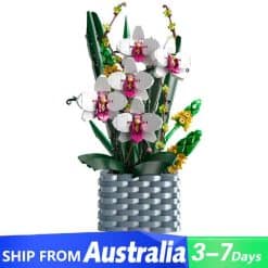 Mould King 10025 Orchid Flower Bouquet Eternal Butterfly Ideas Creator Botanical Building Blocks