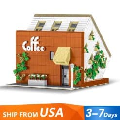MORK 10209 Upside Down Cafe House Nova Town City Street View Modular Building Blocks Kids Toy