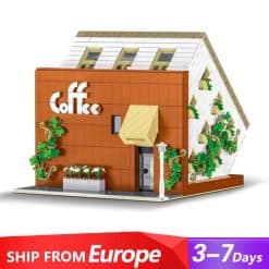 MORK 10209 Upside Down Cafe House Nova Town City Street View Modular Building Blocks Kids Toy